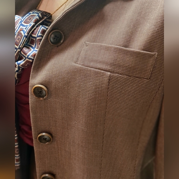 Rafaella Brown Pant Suit size 12P - Picture 6 of 7